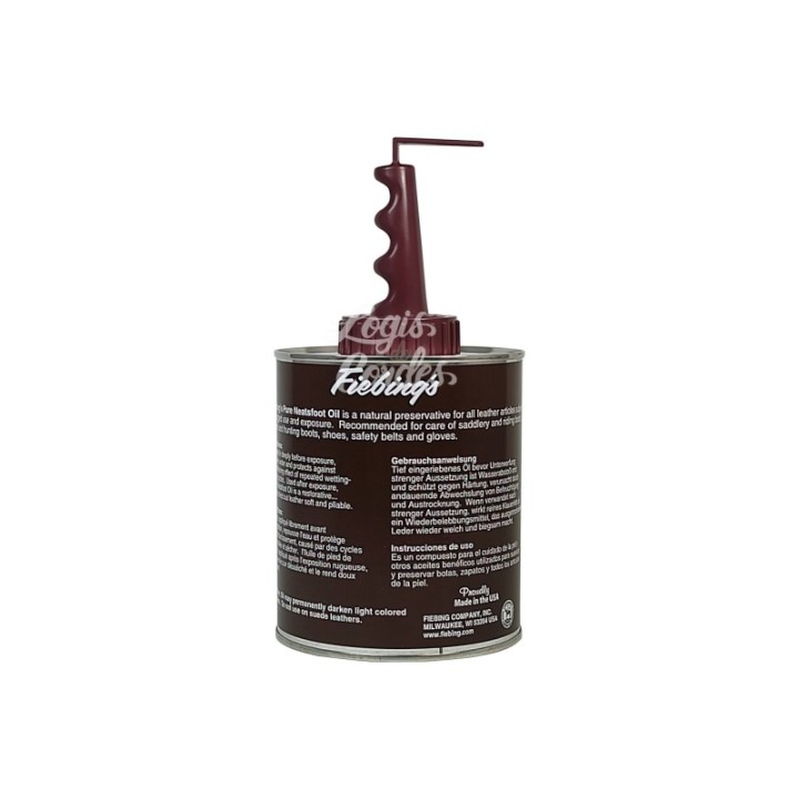 Fiebing's 100 % Pure Neatsfoot Oil 32Oz/946ml  Neutre/Neutral avec applicateur
