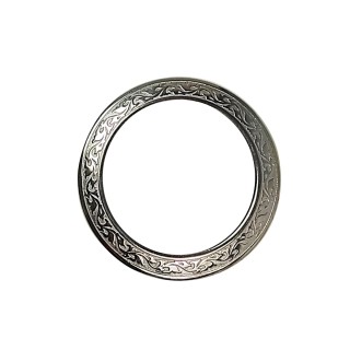 Anneau de collier de poitrine floral sans patine noire