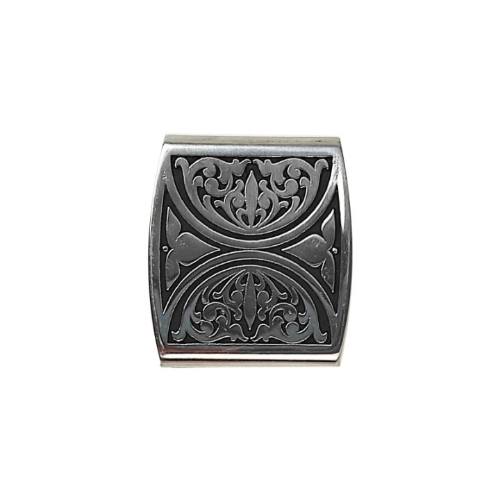Passant billet avec patine noir