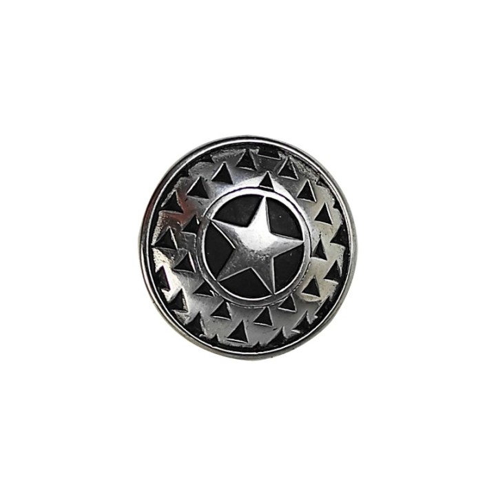 Concho rasp / star avec vis chicago et patine noire