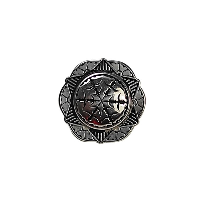 Concho oldtime avec passant et patine noire