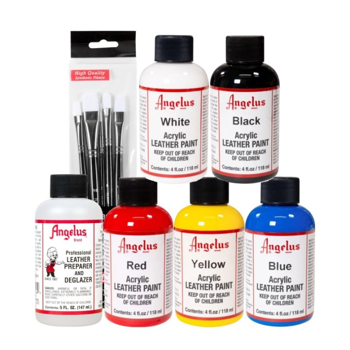 Angelus Leather Paint Basics Kit - 4OZ / 118ml