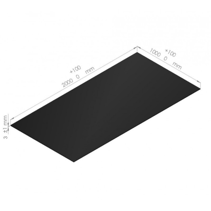 Neoprene foam 160kg/m3 black 1m x 2m