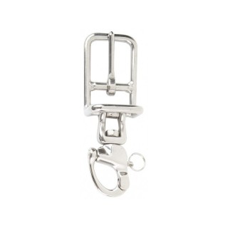 BOUCLE A TIRETTE AVEC MOUSQUETON FORT INOX / STAINLESS STEEL