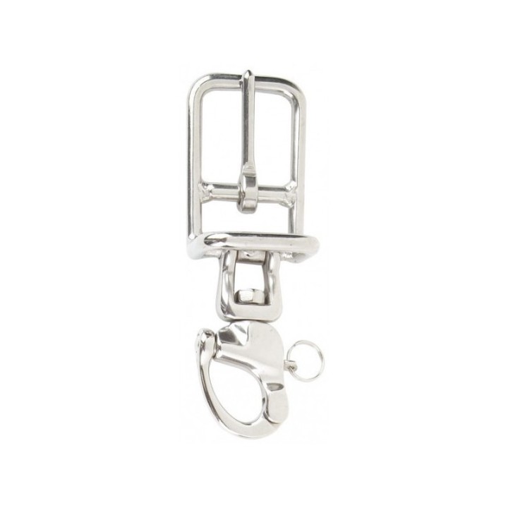 BOUCLE A TIRETTE AVEC MOUSQUETON FORT INOX / STAINLESS STEEL