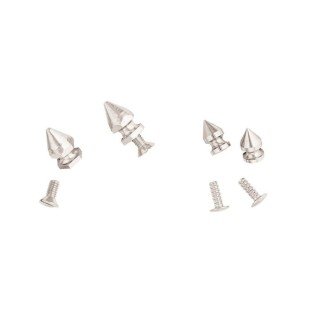 Hex Screw Back Spike Nickel Over Brass, 5/8"