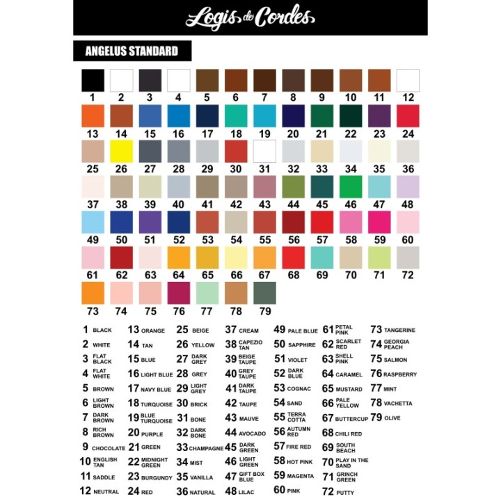 Angelus Kit 12 couleurs et  Pinceaux