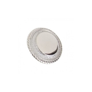 Cocarde sculpté inox passant 28mm