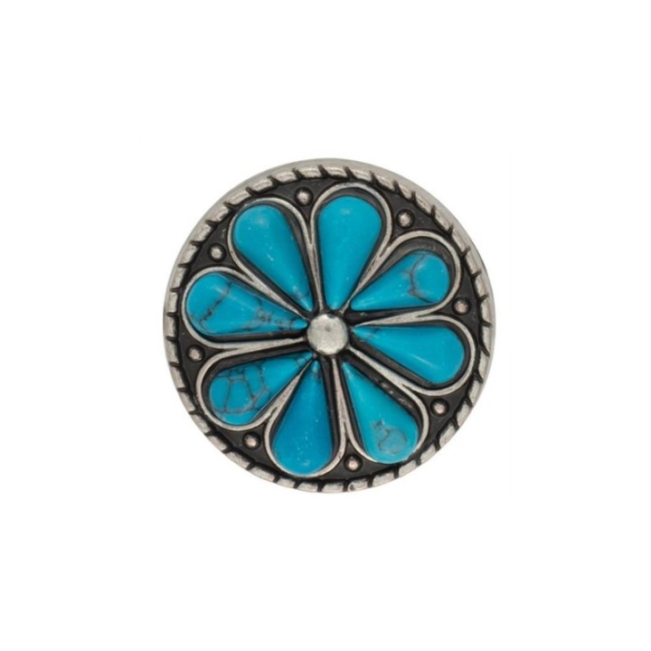 Turquoise Flower Concho