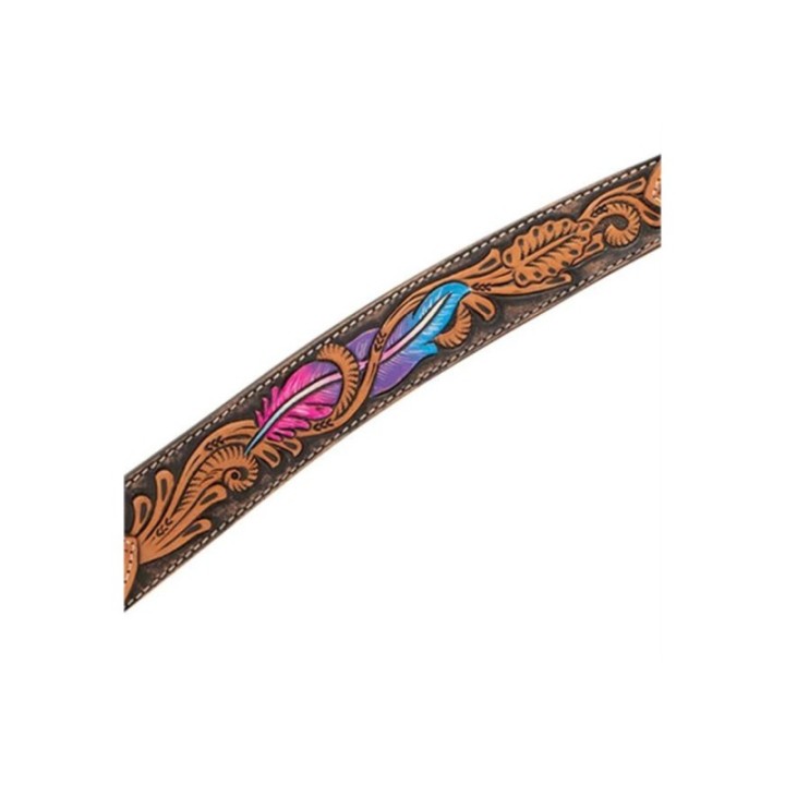 Weaver - Turquoise Cross Twisted Feather Contoured Breast