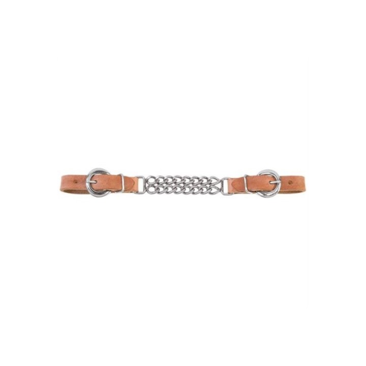 Weaver - Harness Leather 4-1/4" Double Flat Link Chain Curb Strap