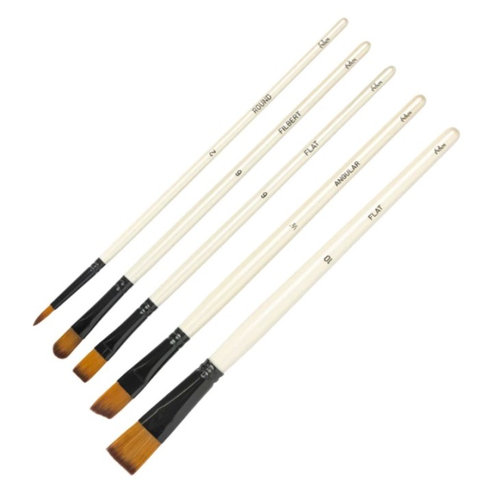Nylon Artist Brush 5 Pcs Set