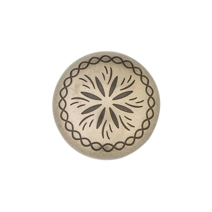 Dome Spot Concho with Post antique nickel