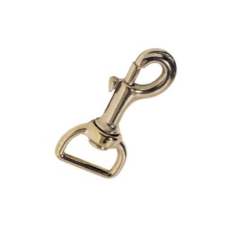 Mousqueton Bronze Doré / Golden  tirette oeil Carré tournant