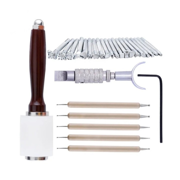 Set d'outil basique pour repoussage du cuir