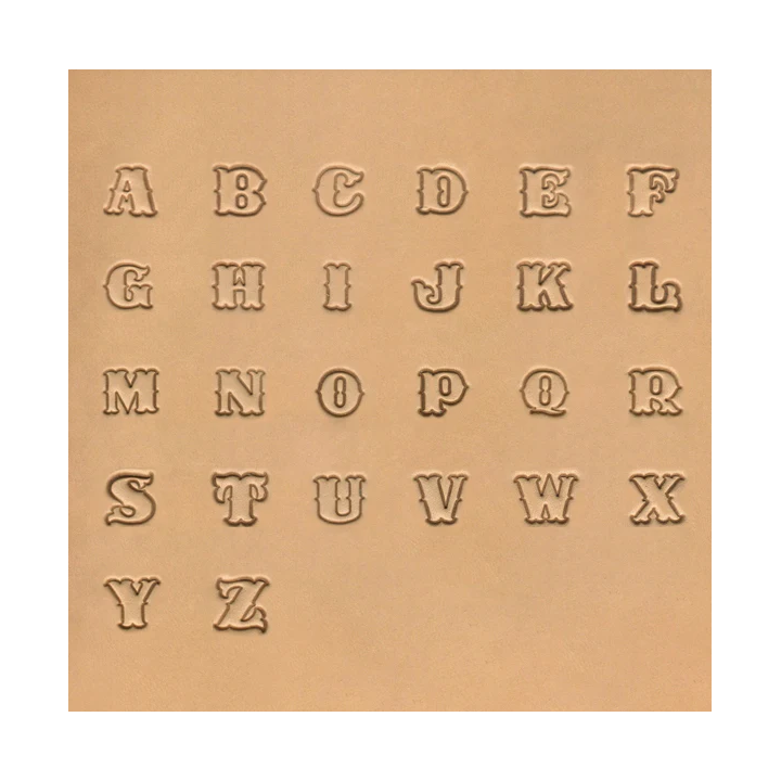 Jeu de 27 tampons d'alphabet majuscule standard, 13 mm (1/2")