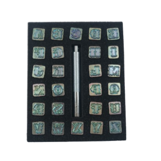 Jeu de 27 tampons d'alphabet majuscule standard, 13 mm (1/2")