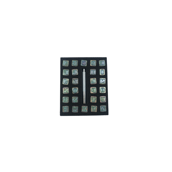 Jeu de 27 tampons d'alphabet majuscule standard, 13 mm (1/2")