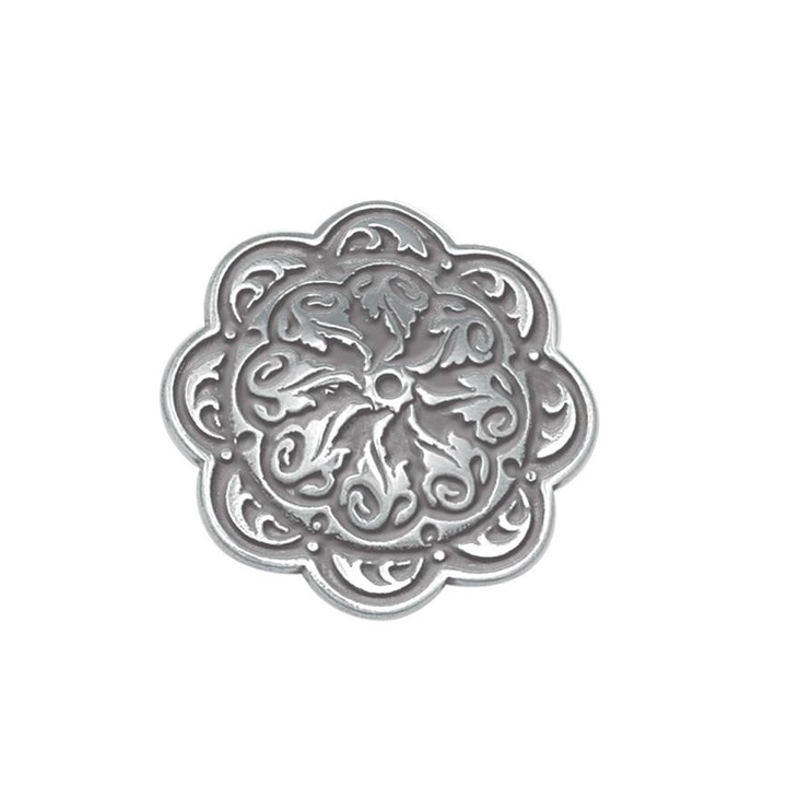 Concho floral accentué de Jeremiah Watt avec vis à bois