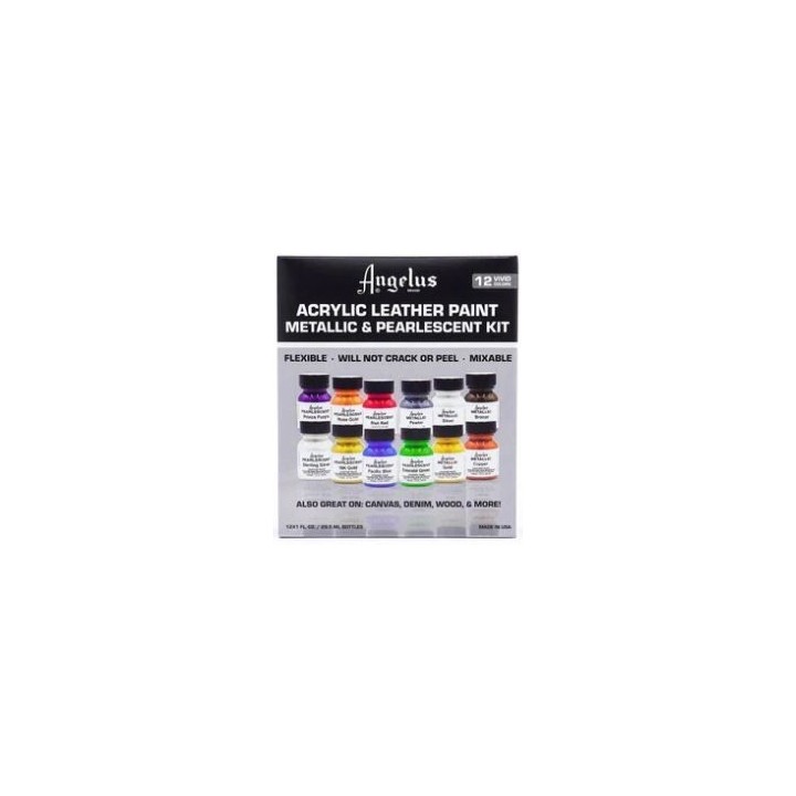 Kit de 12 peinture perlé et métallique