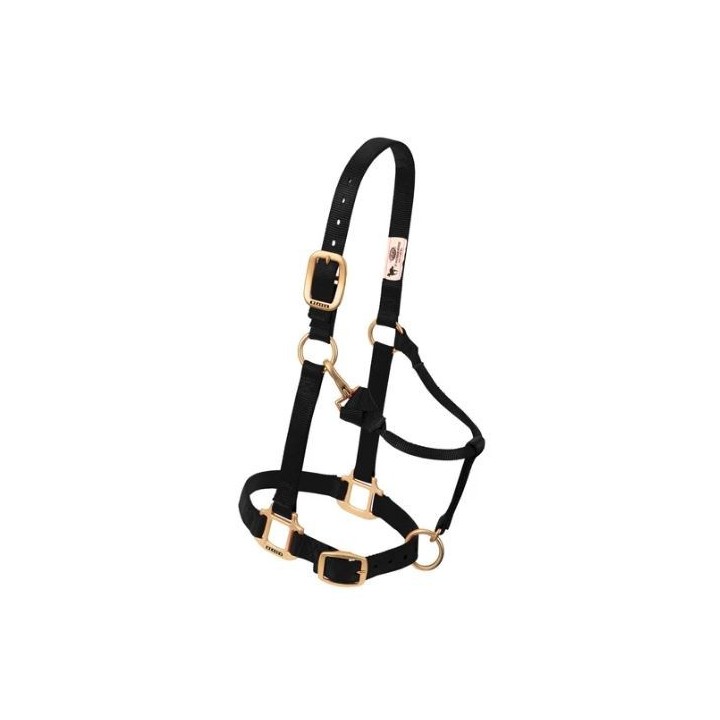 Licol réglable original avec boucle à pression au niveau du menton et de la gorge, 3/4"