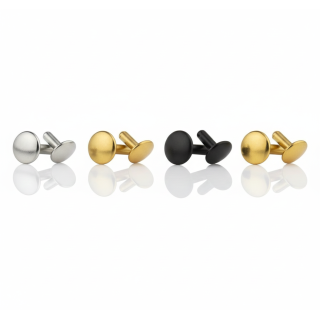 Double Cap Rivets Solid Brass