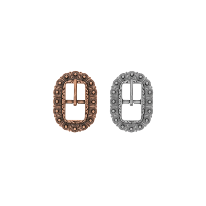 Oval Berry Buckle antique copper