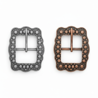Scalloped Berry Buckle antique copper