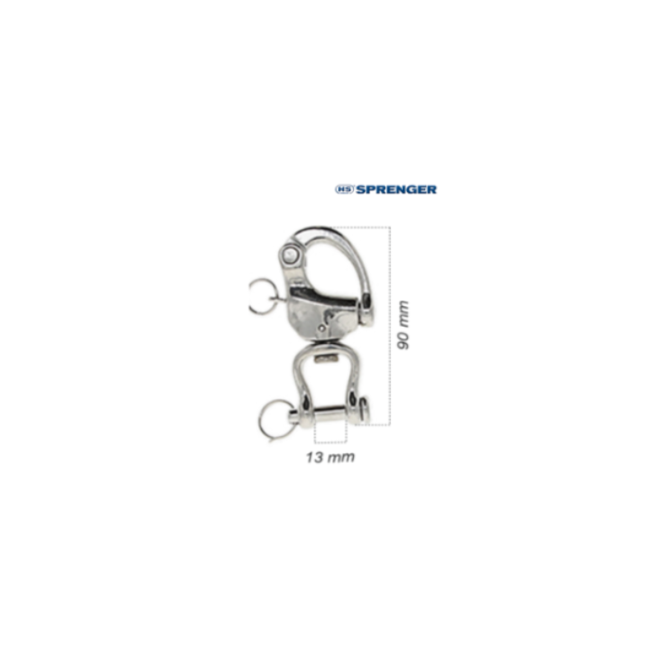 MOUSQUETONS ATTELAGE HS SPRENGER Breveté - Acier inoxydable