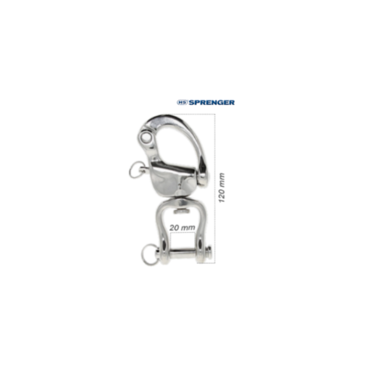 MOUSQUETONS ATTELAGE HS SPRENGER Breveté - Acier inoxydable