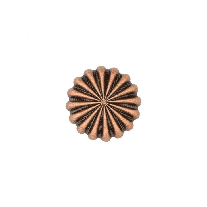 Pinwheel Concho with Post antique copper