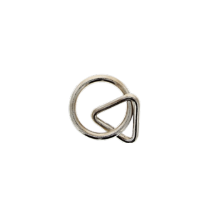 Anneau triangle Acier nickelé
