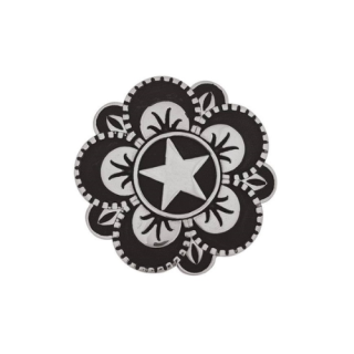 Concho étoile florale de marque Jeremiah Watt, 1-1/2" avec vis