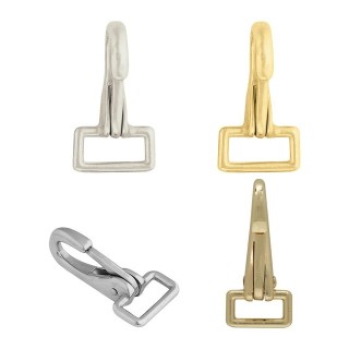 Snap hook Nickel-plated steel square eye clip