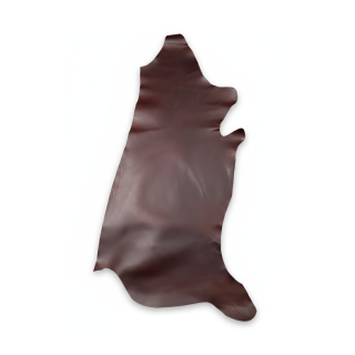 Cuir de veau graissé 2mm Marron Foncé