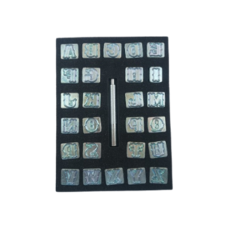 NoEnsemble de 27 tampons d'alphabet majuscule standard, 19 mm (3/4")