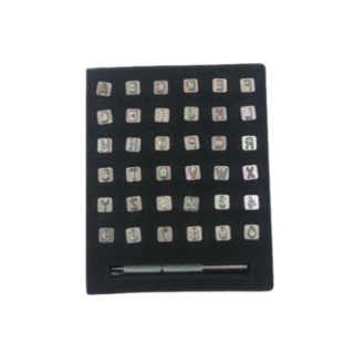 Ensemble simple de 37 tampons d'alphabet et de chiffres, 6,5 mm (1/4")