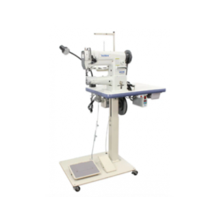 Techsew 2750 PRO Cylinder Walking Foot Industrial Sewing Machine-with Pedestal Stand, Speed Reducer, Casters