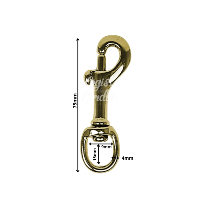 Mousqueton tirette oeil tournant - M101
