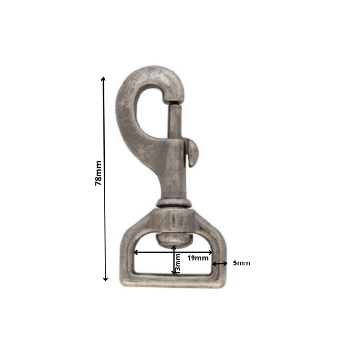 Mousqueton Carré tournant - M115